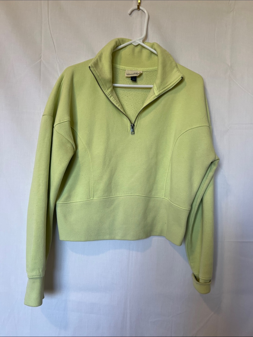 Universal Thread Lime Green Half-Zip Fleece Pullover
